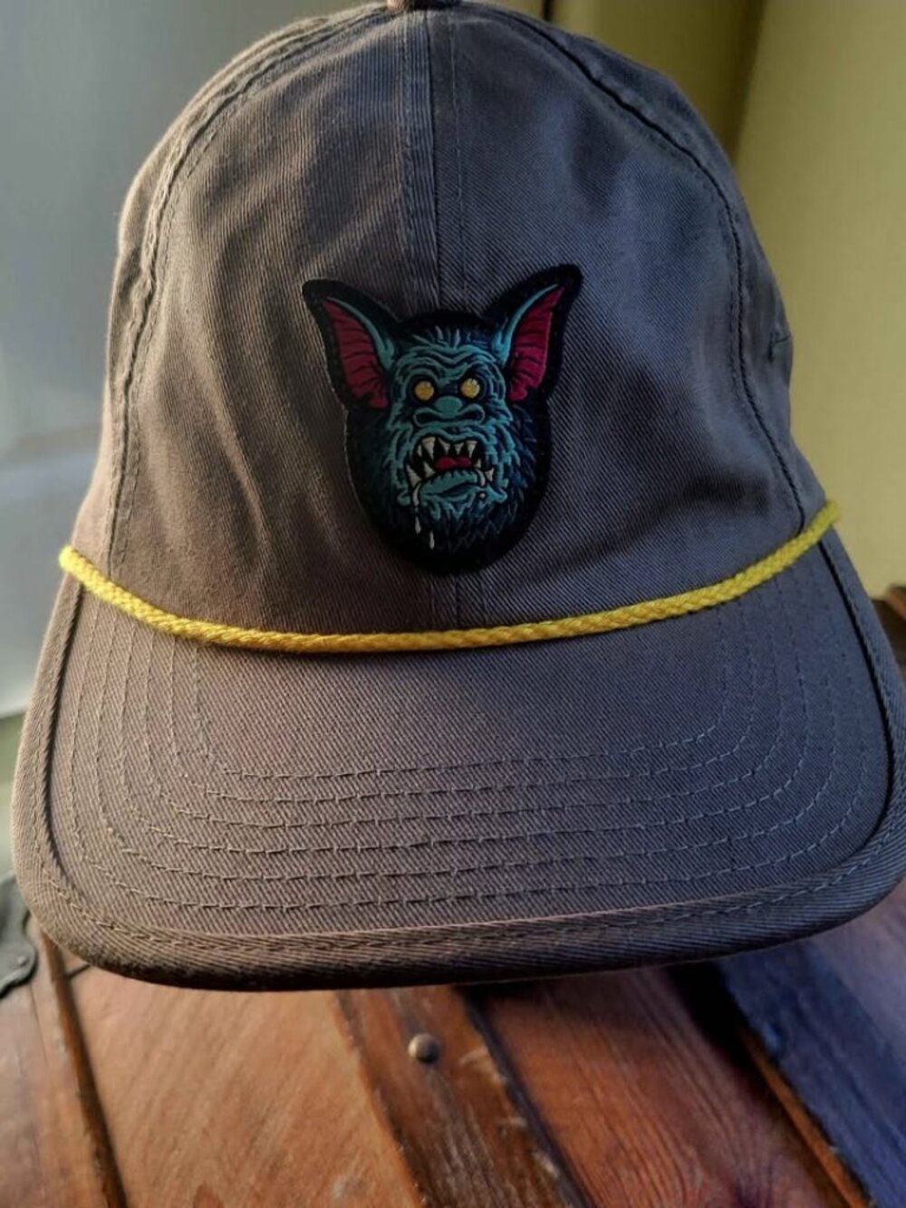 Rogue Ales Gray Batsquatch Snapback Cotton Baseball Cap